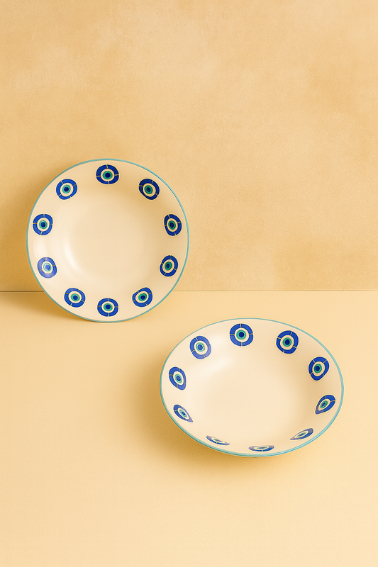 Studio Pottery Ceramic Pasta Plate 7 Inch Microwave Safe