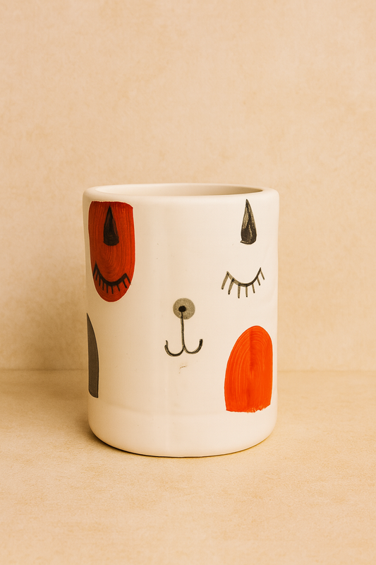 Hand-painted Indoor Planter ( 8 inch )