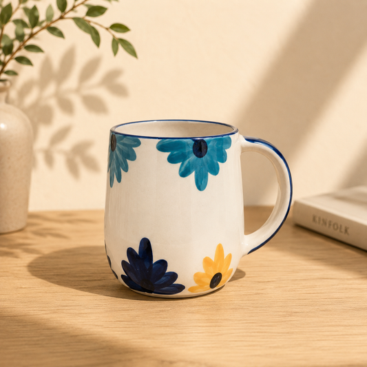 Blue mary ceramic cup