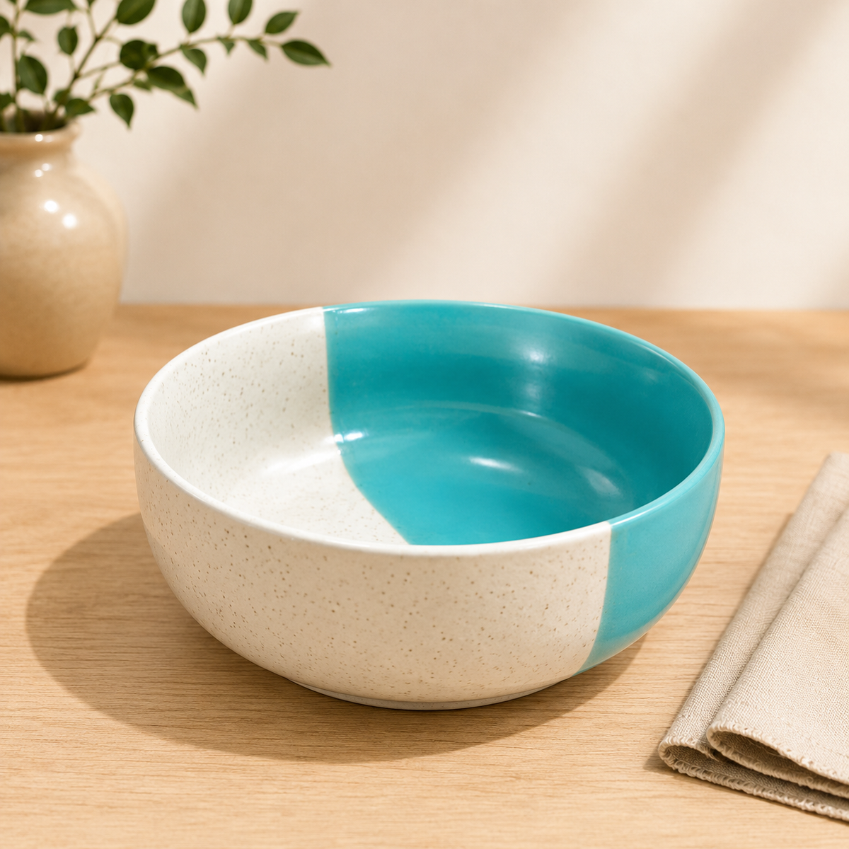 Half and half bowl