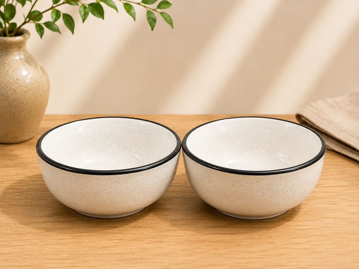 White simple ceramic bowl