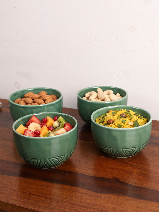 Studio Pottery Deep Snack Bowl Set of 4