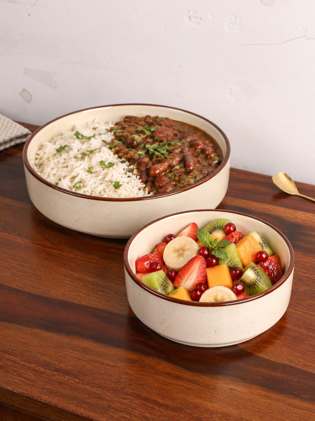 Studio Pottery Flat Bowl Set of 2