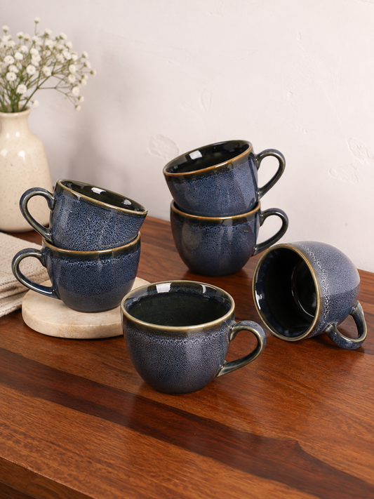 Studio Pottery Ceramic Tea Cups Set of 6
