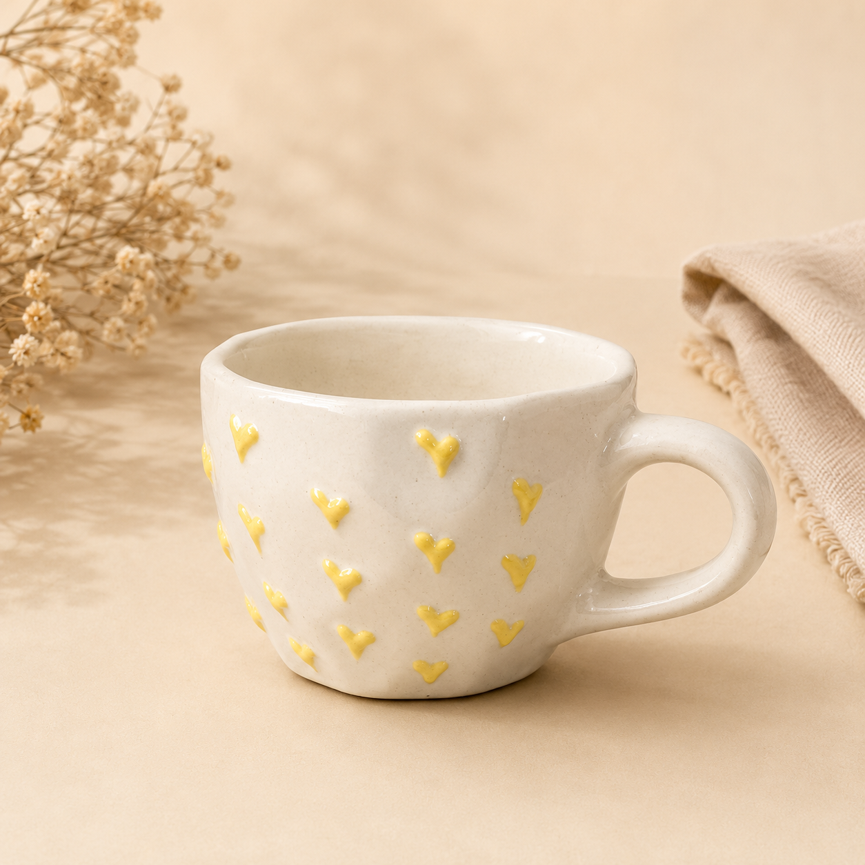 Shiny ceramic cup