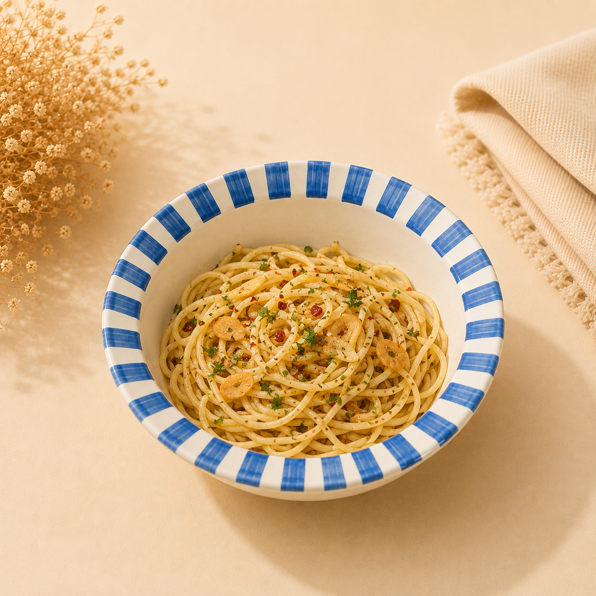 Tiny heart ceramic pasta plate