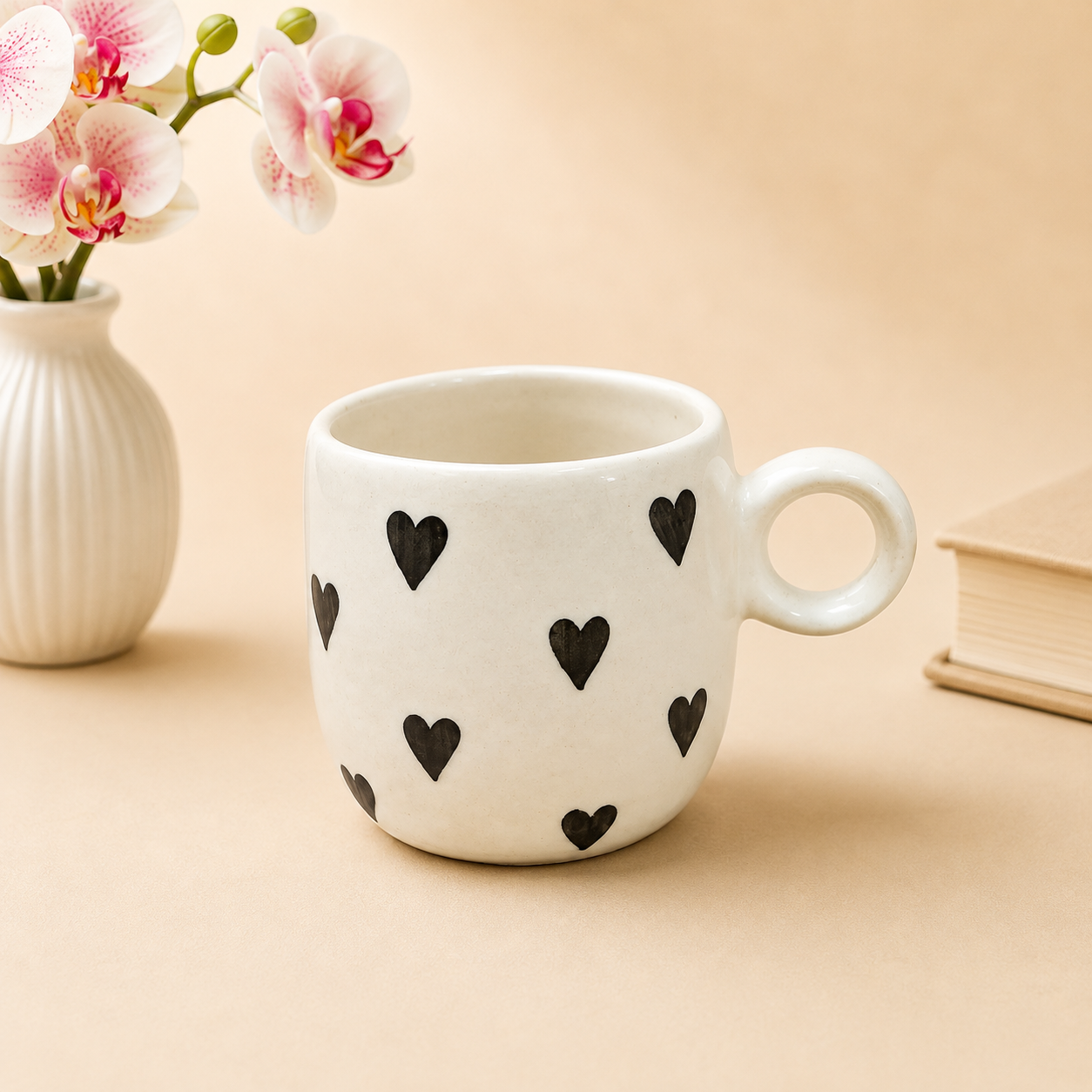 Black heart cup