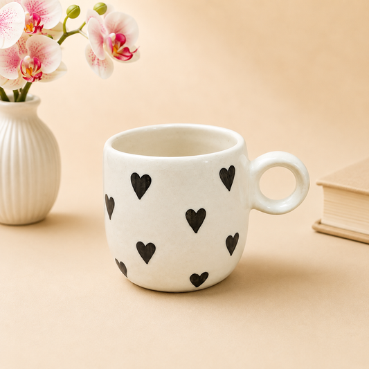 Black heart cup