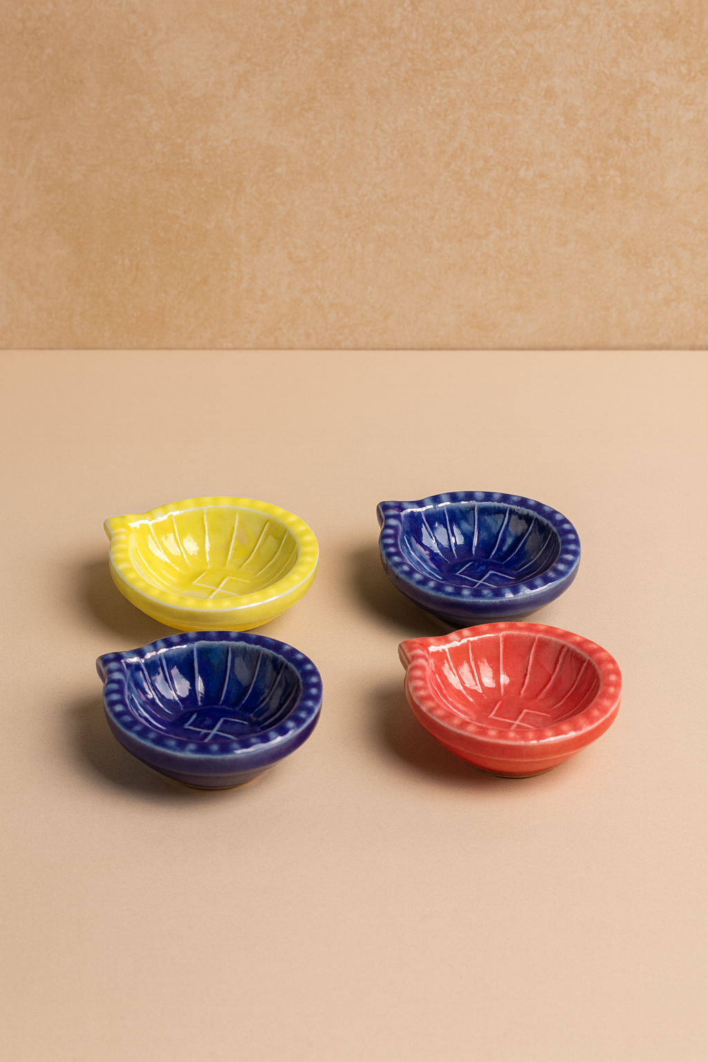 Ceramic Diya's Set of 4