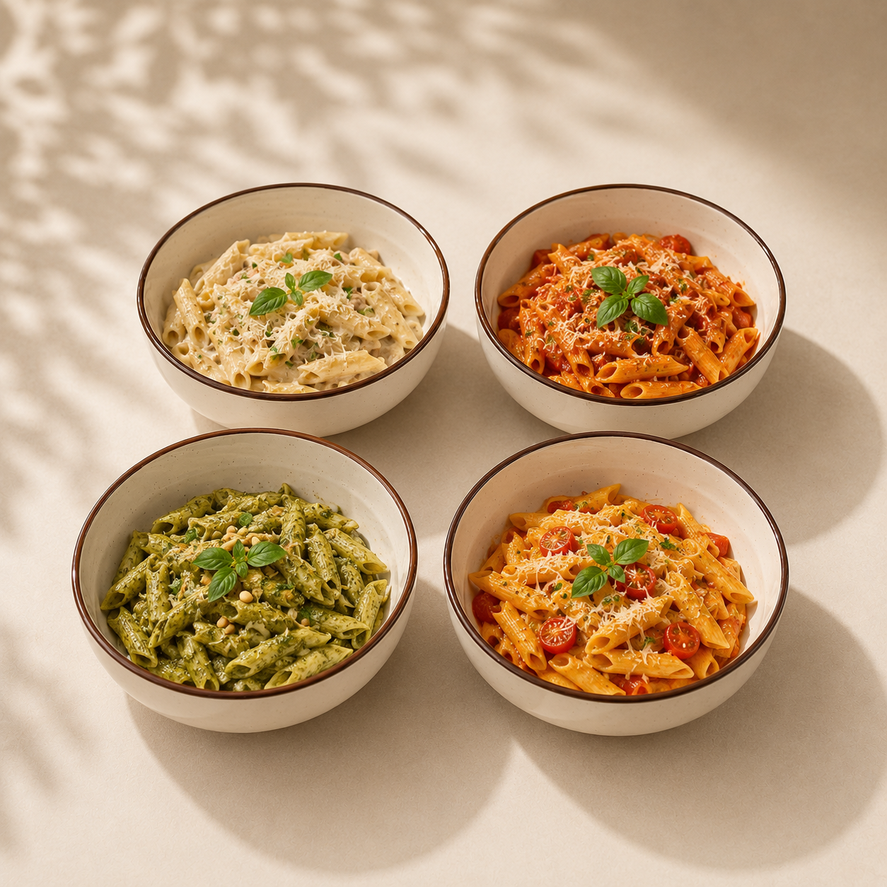Studio Pottery Flat Bowls Set of 4