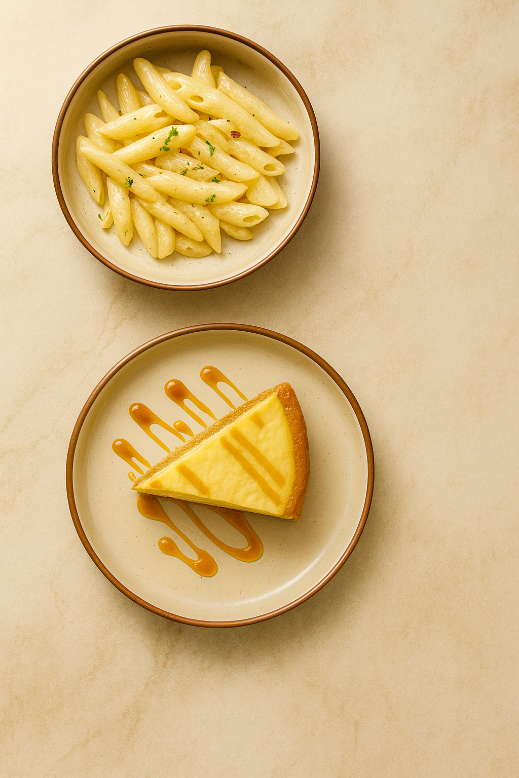 Studio Pottery Flat Bowl Set of 2