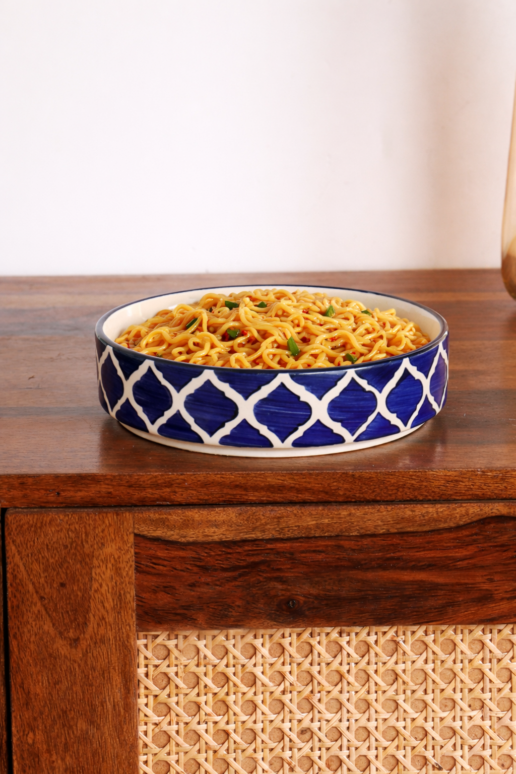 Ceramic Aesthetic Flat Bowl Microwave Safe