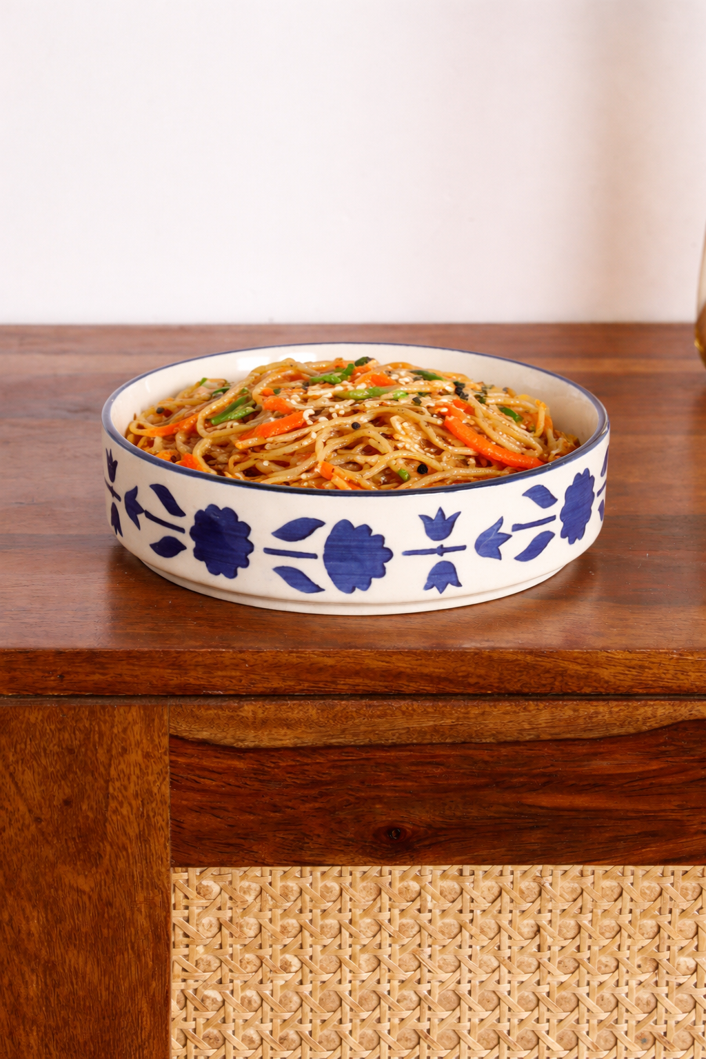 Ceramic Aesthetic Flat Bowl Microwave Safe