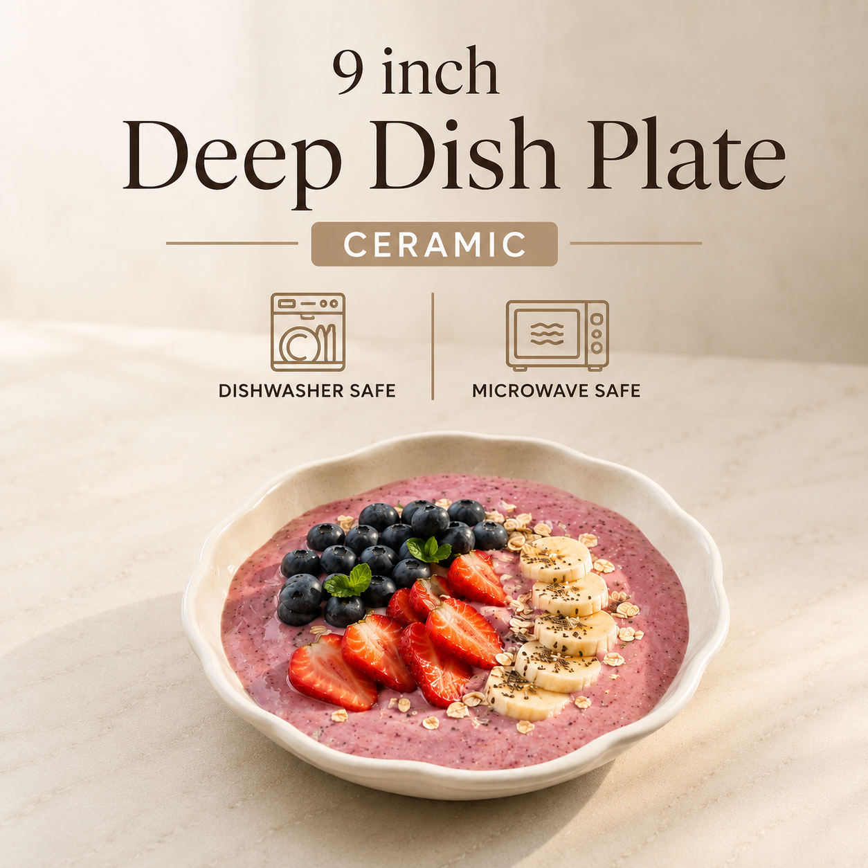 Ceramic Deep Dish Plate