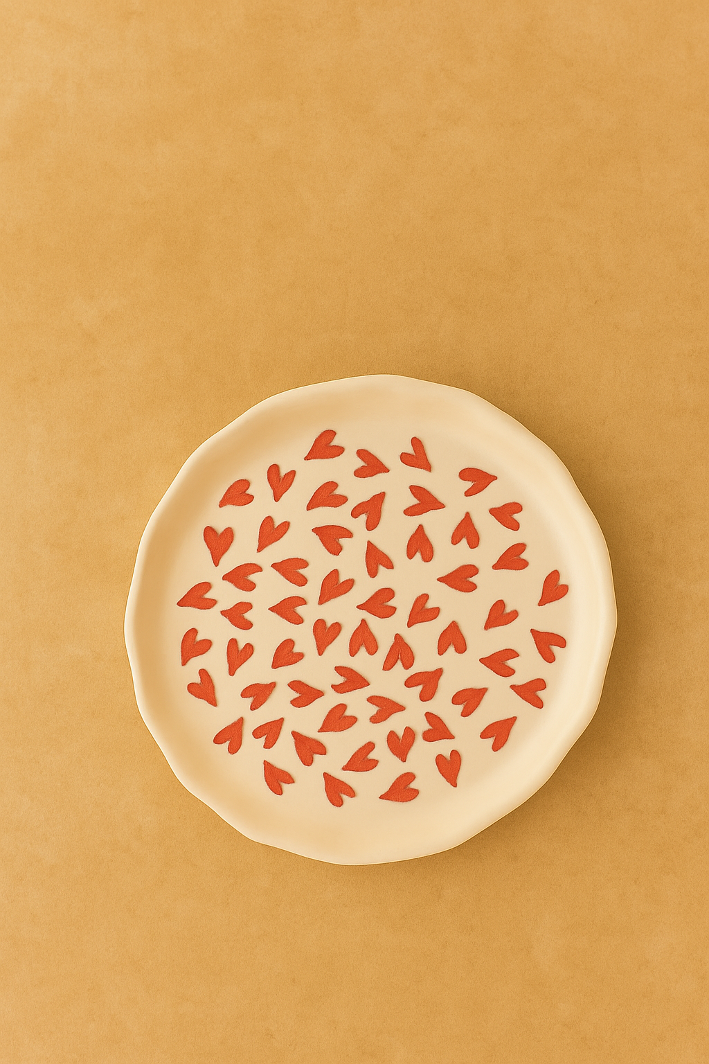 Ceramic Hand Painted Snack Plate 7 inch  ( Microwave Safe )