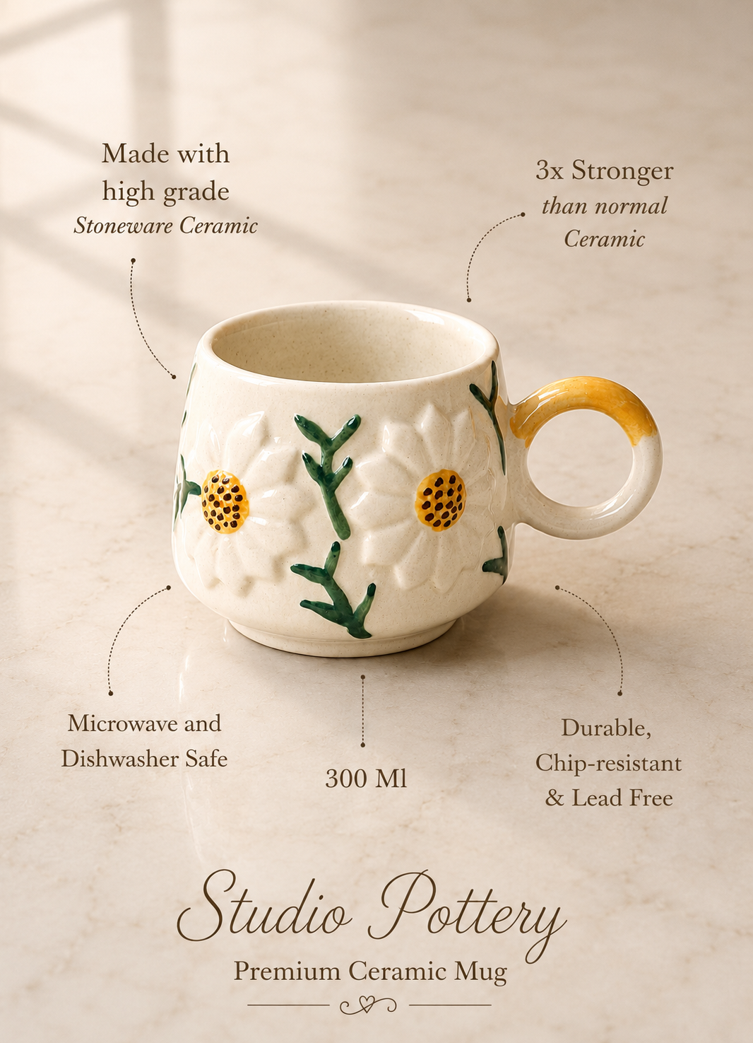 Lily Ceramic Mug 300 Ml