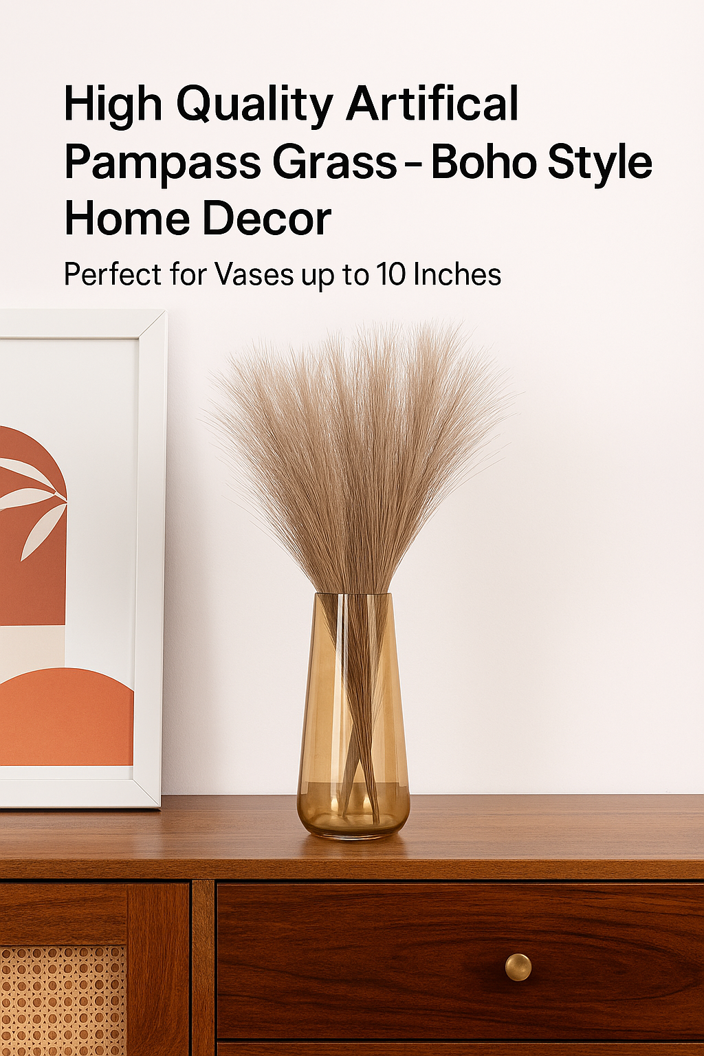 Brown Artificial Pampas Grass