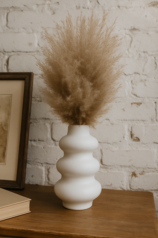 Studio Pottery Ceramic Minimalist  Vase - 8 inch