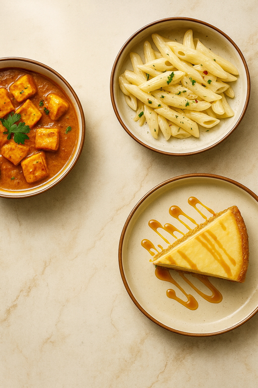 Studio Pottery Flat Bowl Set of 3