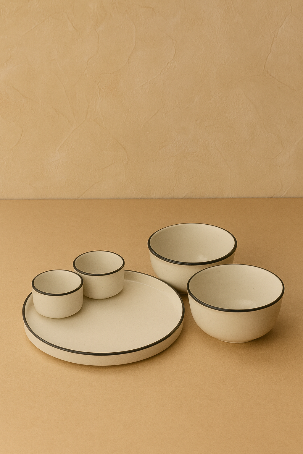 Studio Pottery Ceramic Platter Set of 5