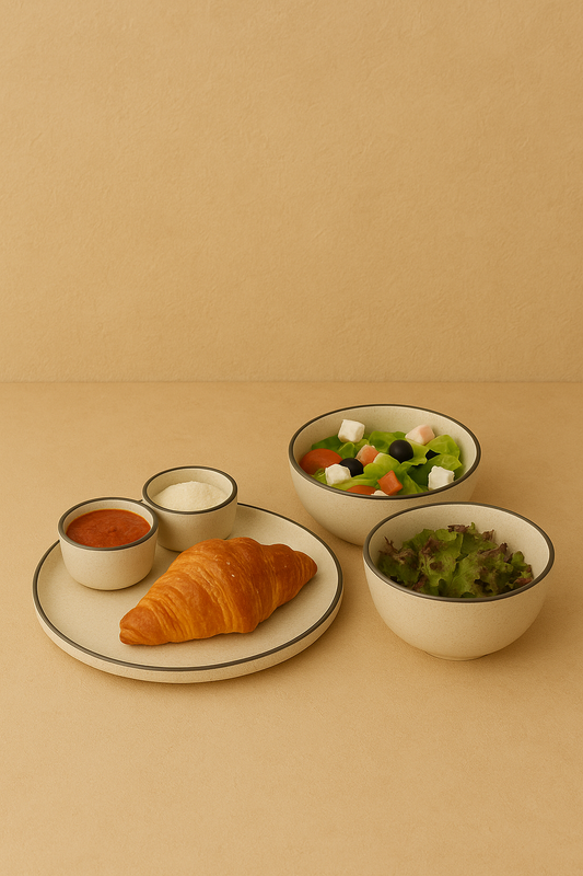 Studio Pottery Ceramic Platter Set of 5