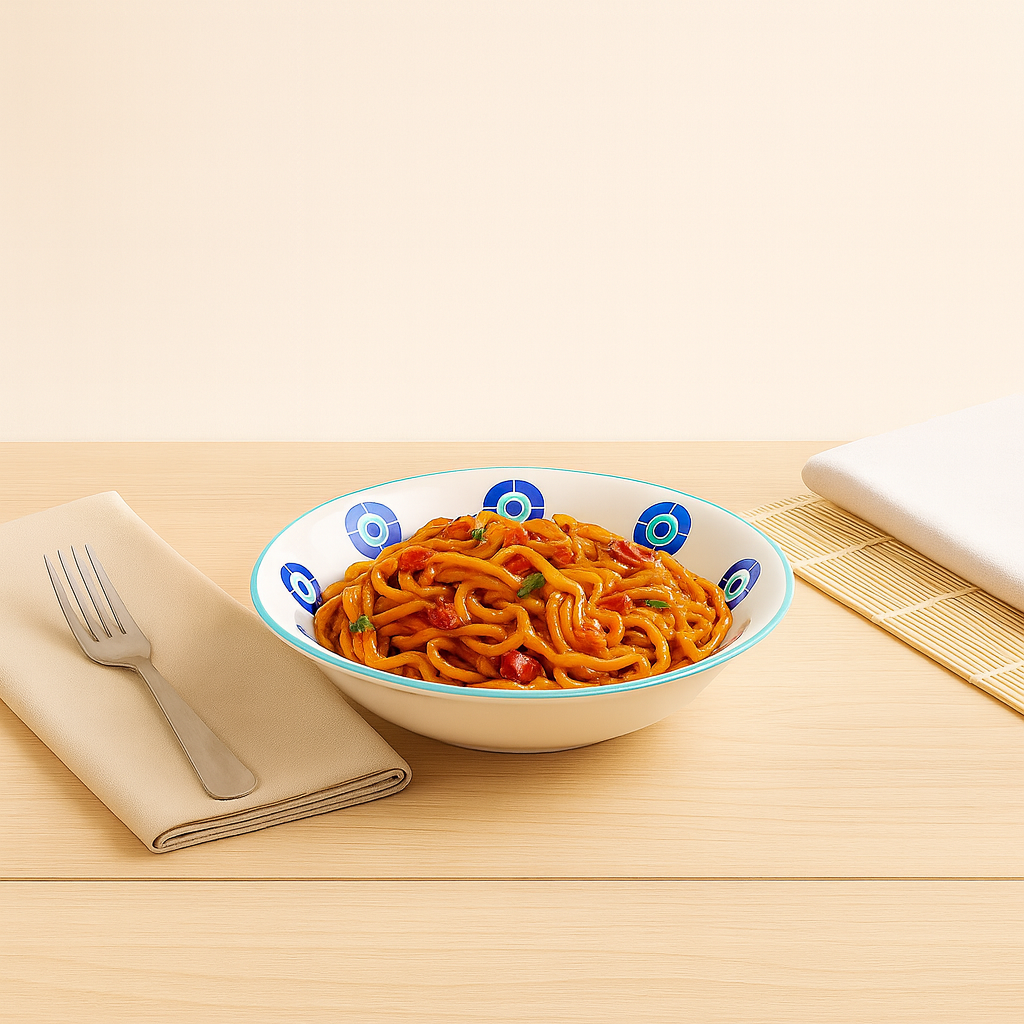 Studio Pottery Ceramic Pasta Plate 7 Inch Microwave Safe