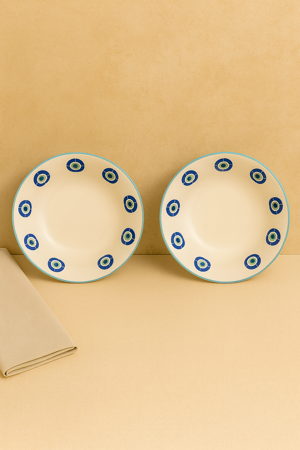 Studio Pottery Ceramic Pasta Plate 7 Inch Microwave Safe