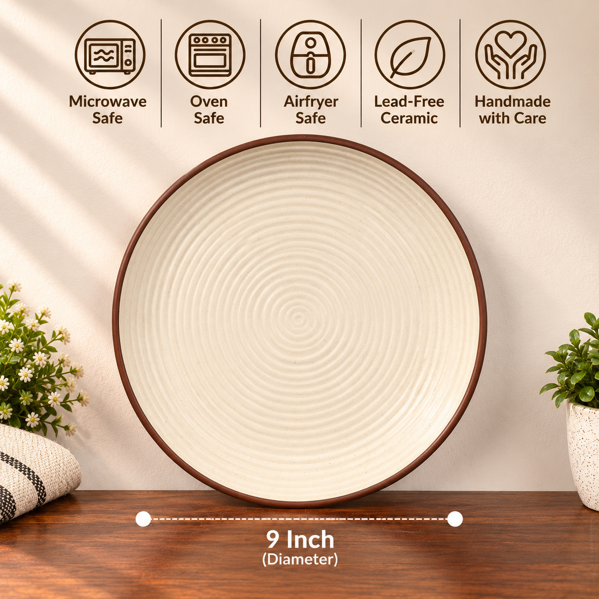 Simple Ring Dinner Plates (set of 6)