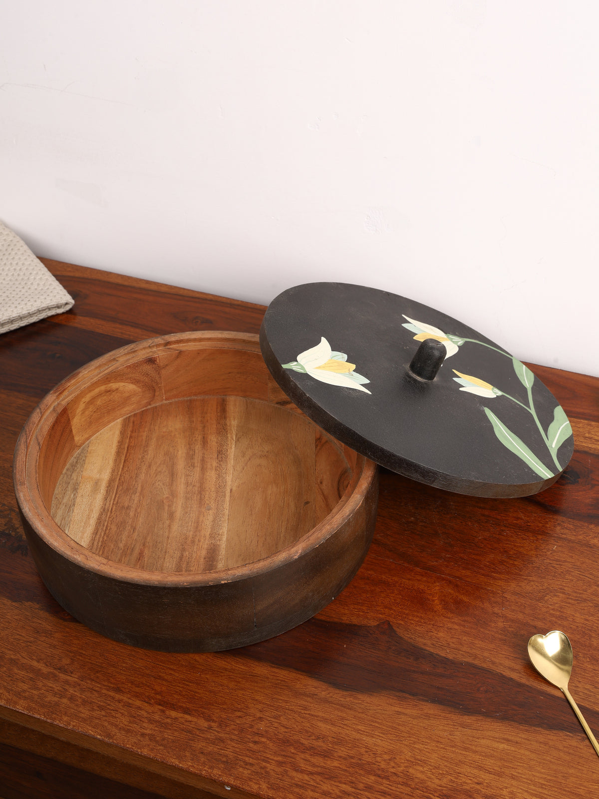 Acacia Wood Chapati Box