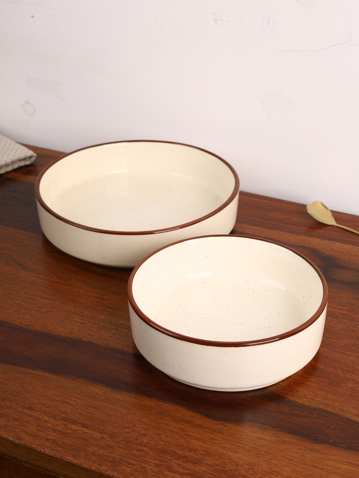 Studio Pottery Flat Bowl Set of 2