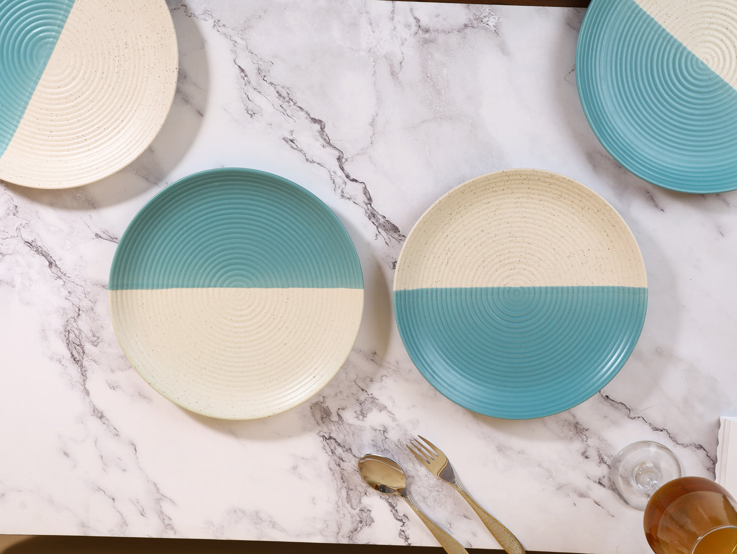 Shaded Ceramic dinner set  ( Microwave Safe )
