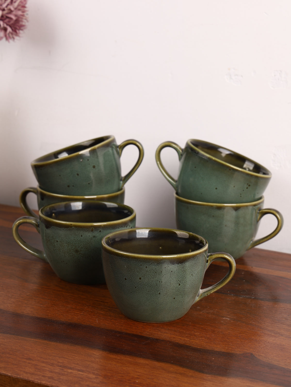 Studio Pottery Ceramic Tea Cups Set of 6