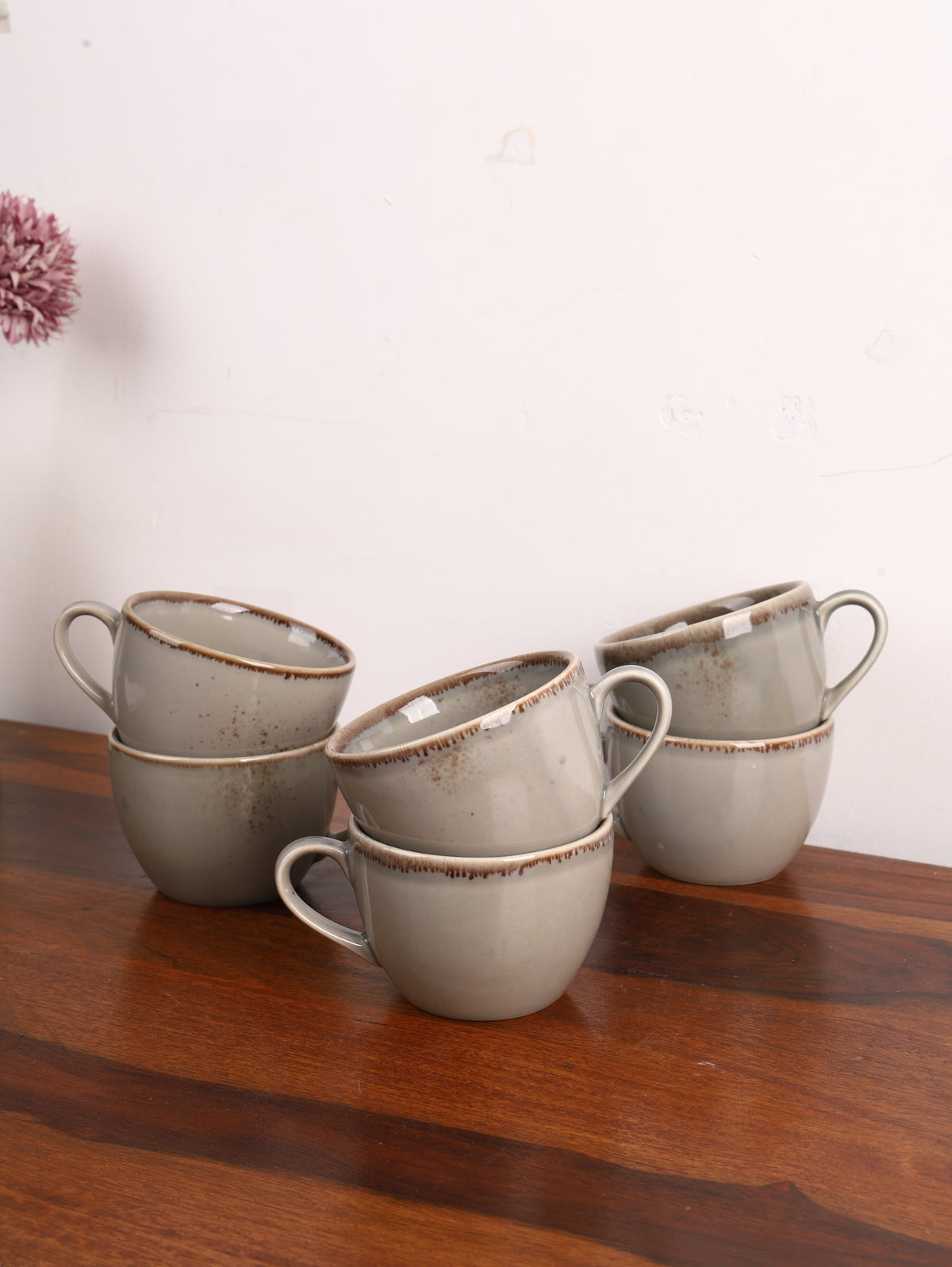 Studio Pottery Ceramic Tea Cups Set of 6