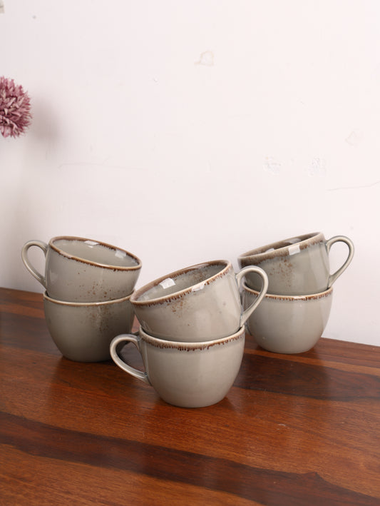Studio Pottery Ceramic Tea Cups Set of 6