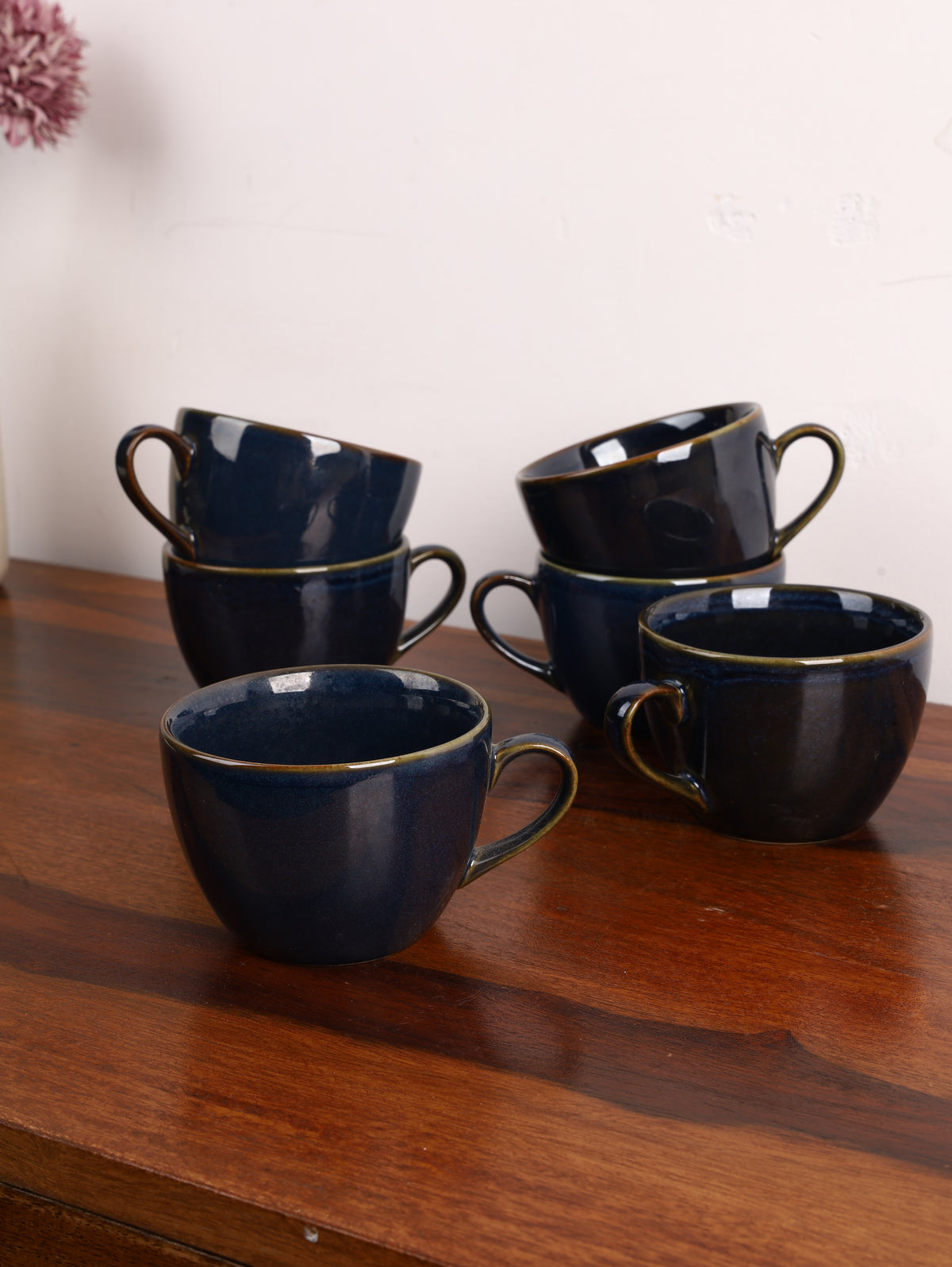 Studio Pottery Ceramic Tea Cups Set of 6