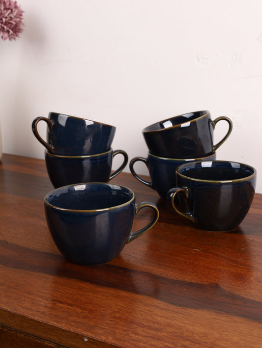 Studio Pottery Ceramic Tea Cups Set of 6