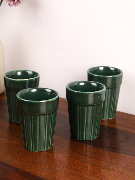 Studio Pottery Ceramic Tea Cups Set of 4