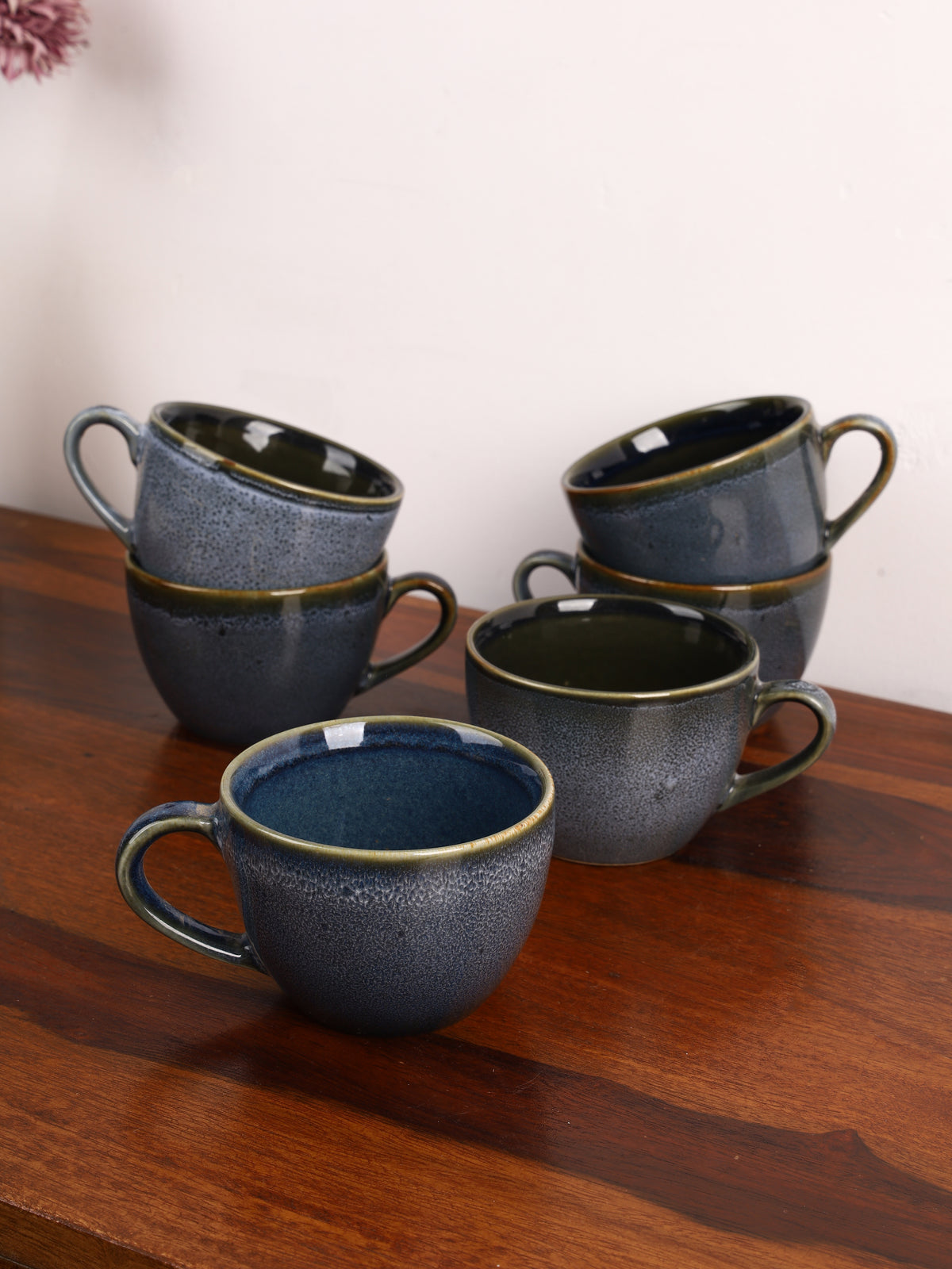 Studio Pottery Ceramic Tea Cups Set of 6