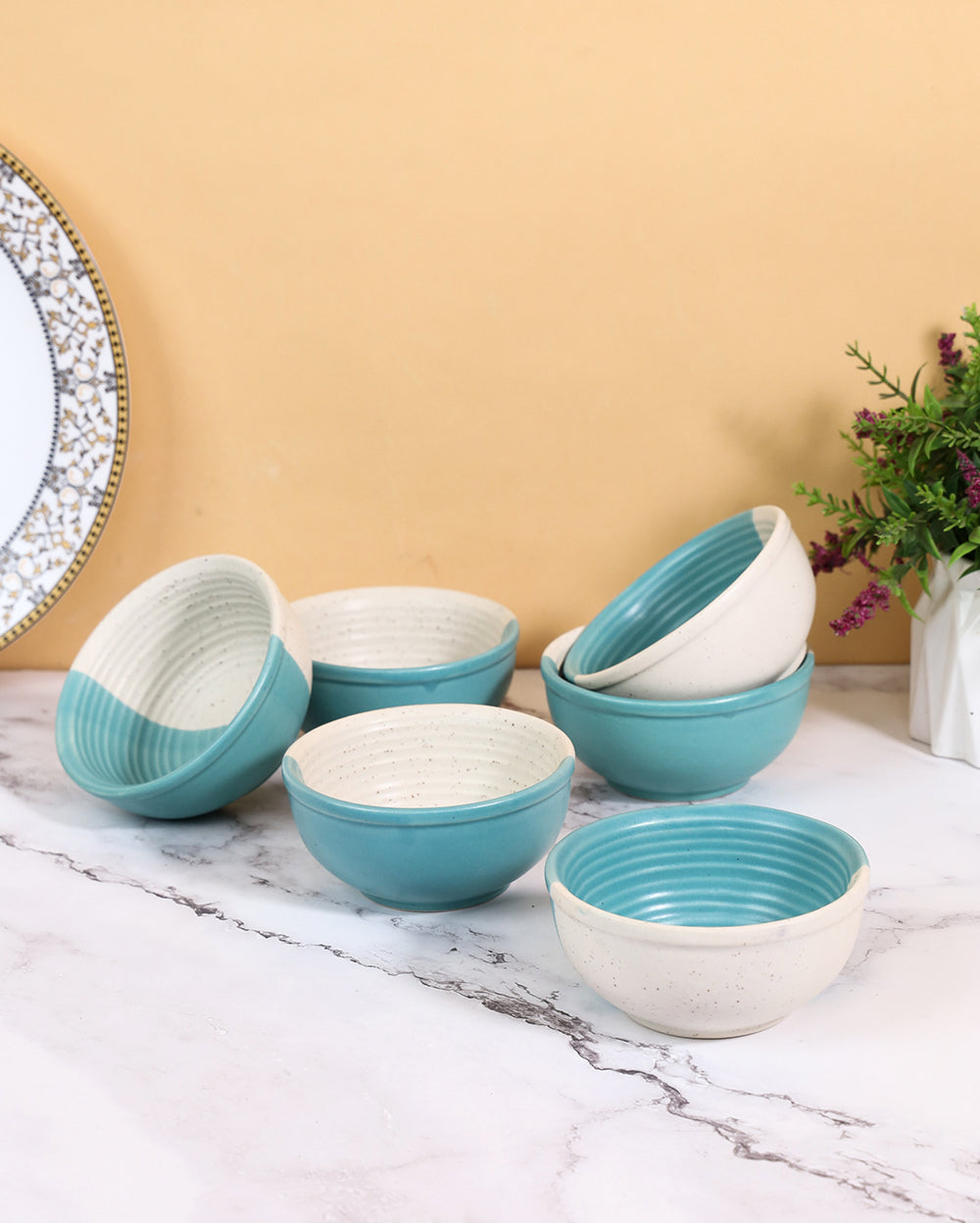 Shaded Ceramic dinner set  ( Microwave Safe )