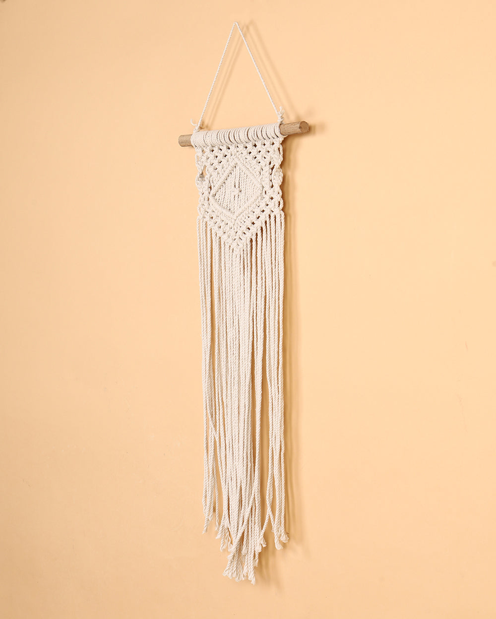 Flowing macrame wall hanging
