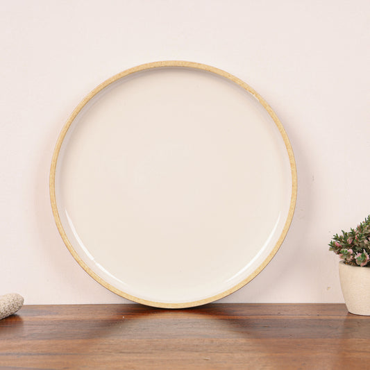 Cream ceramic plate