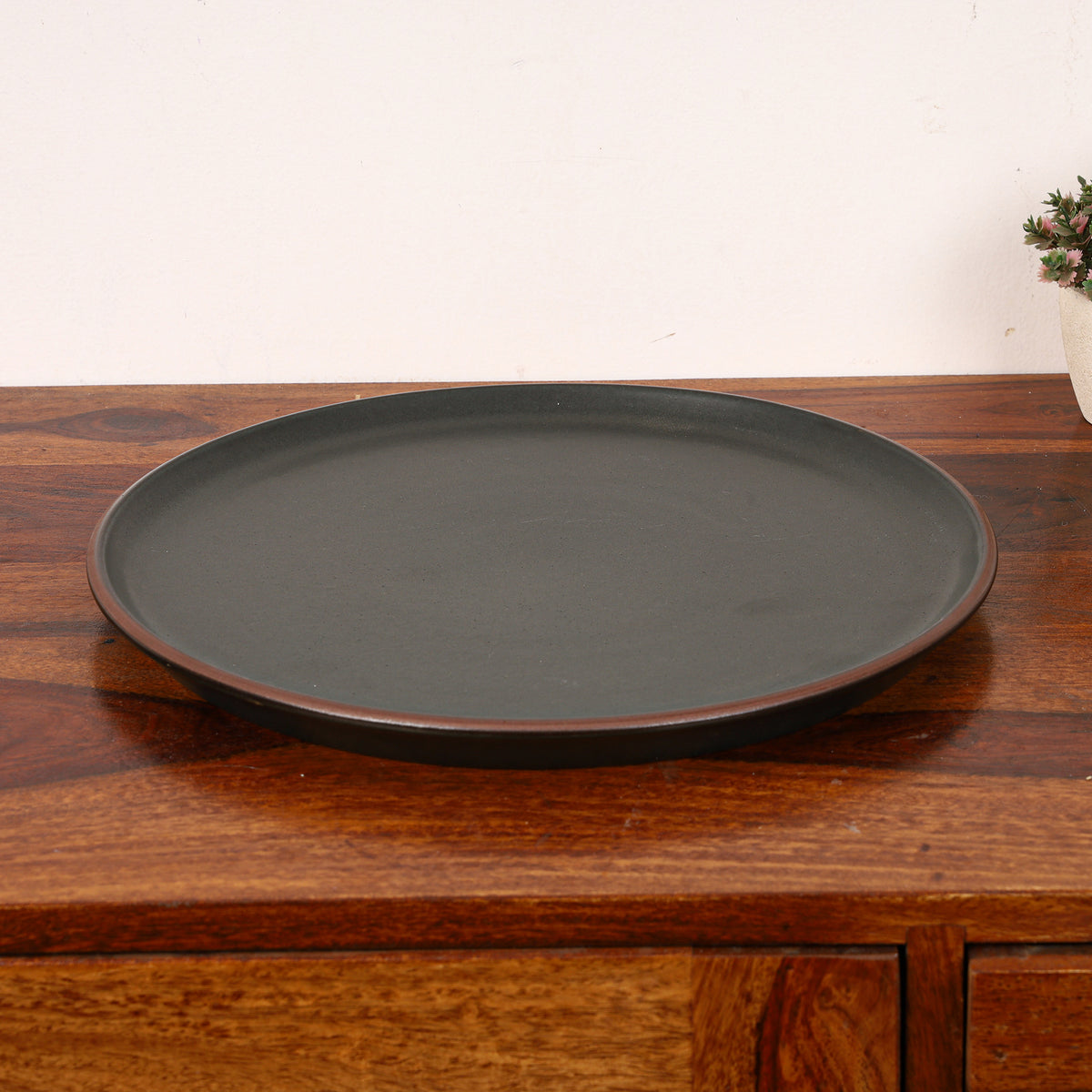 Charcoal dinner plate