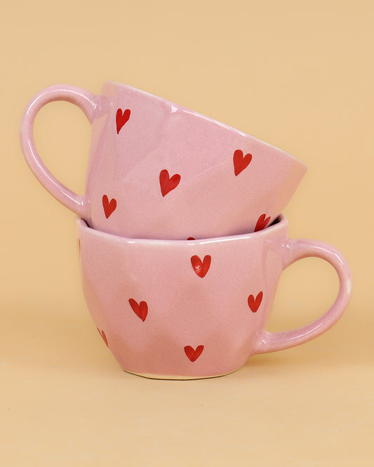 Berry heart coffee cup