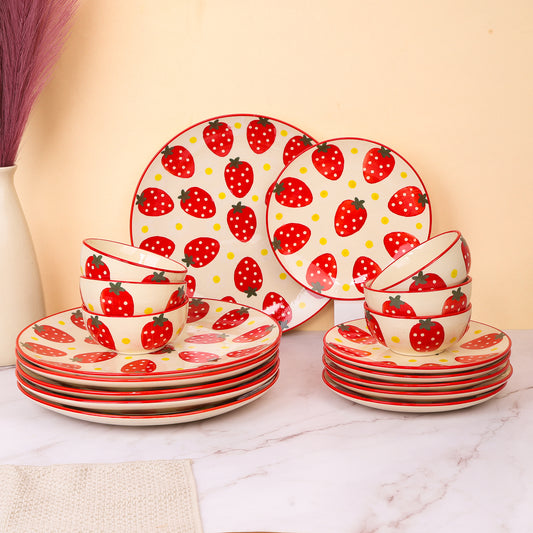 Strawberry Studio Pottery Ceramic Dinner Set