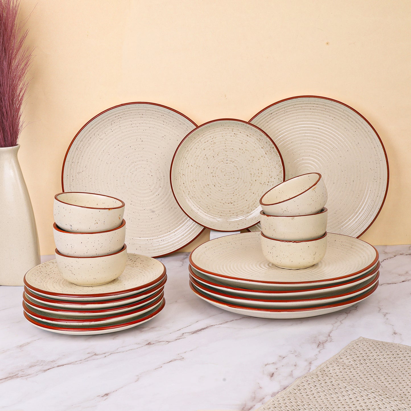 Studio Pottery Ceramic Dinner Set Microwave Safe