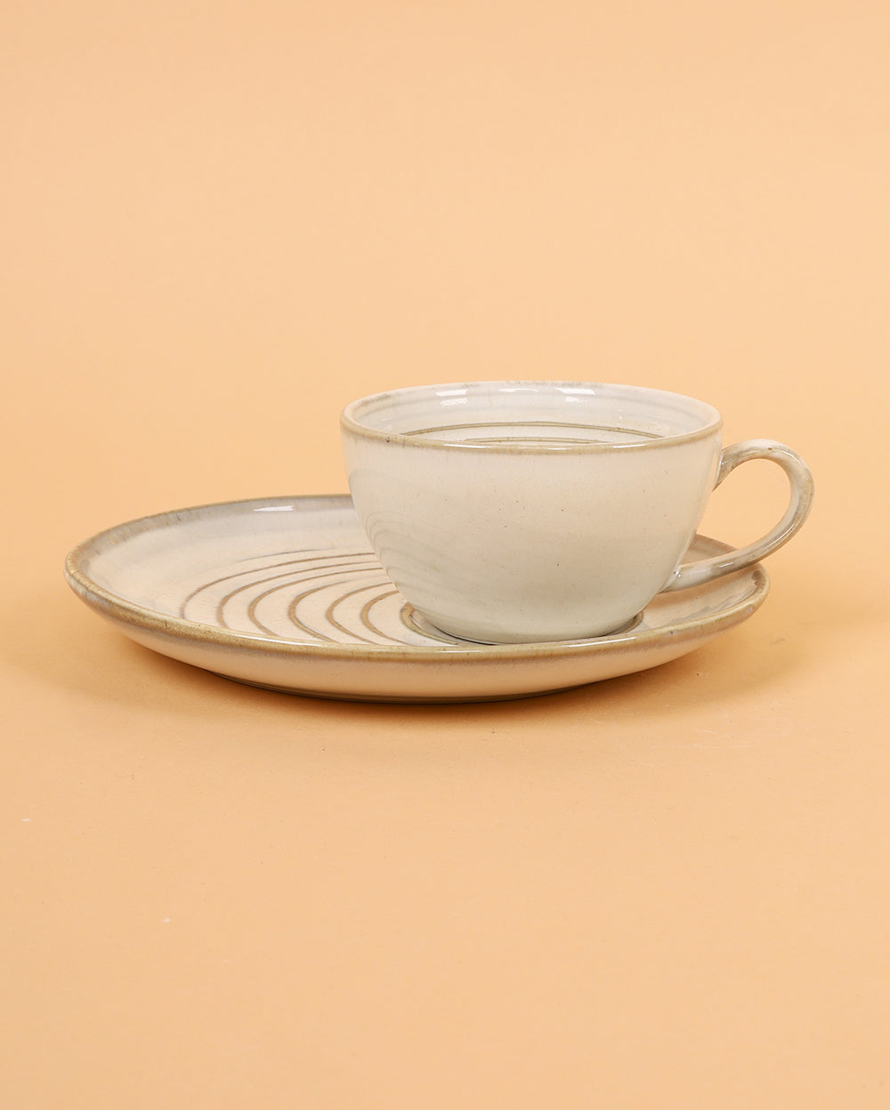 The vintage snow cappuccino Ceramic Porcelain Cup and Saucer