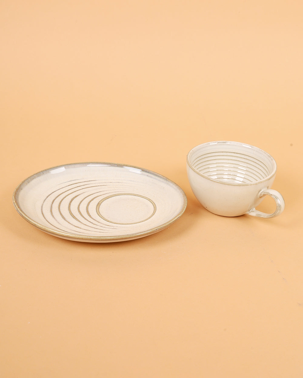 The vintage snow cappuccino Ceramic Porcelain Cup and Saucer
