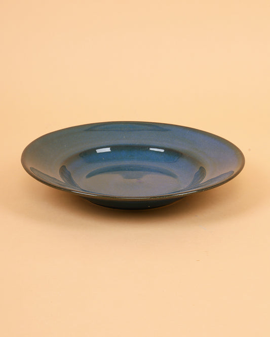 Midnight Pasta Plate Porcelain Chip Resistant 9 inch ( Big Pasta Plate )