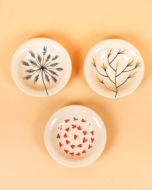 Love and flora Ceramic pasta plates ( Microwave Safe )