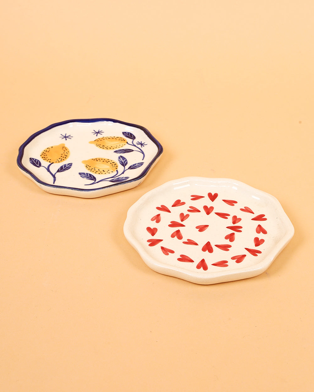 Munchy Ceramic snack plates 5 inch  ( Microwave Safe )